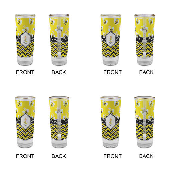 Buzzing Bee Glass Shot Glass - 2 oz - Set of 4 - APPROVAL