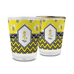 Buzzing Bee Glass Shot Glass - 1.5 oz (Personalized)