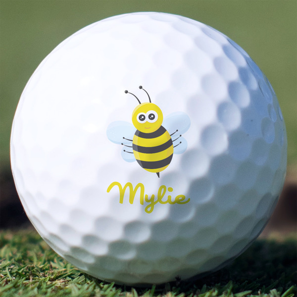 Custom Buzzing Bee Golf Balls - Titleist Pro V1 - Set of 3 (Personalized)
