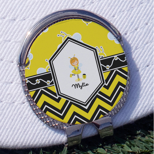 Custom Buzzing Bee Golf Ball Marker - Hat Clip