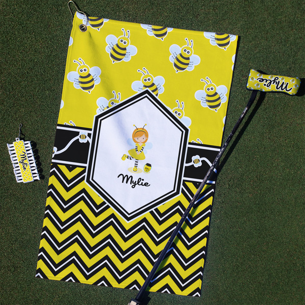 Custom Buzzing Bee Golf Towel Gift Set (Personalized)