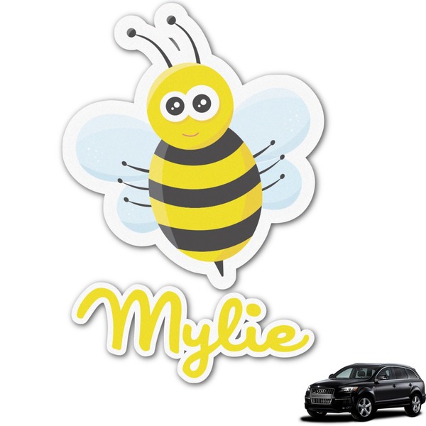 Custom Buzzing Bee Graphic Car Decal (Personalized)