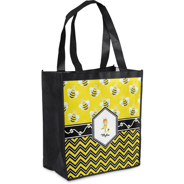 Custom Buzzing Bee Grocery Bag (Personalized)