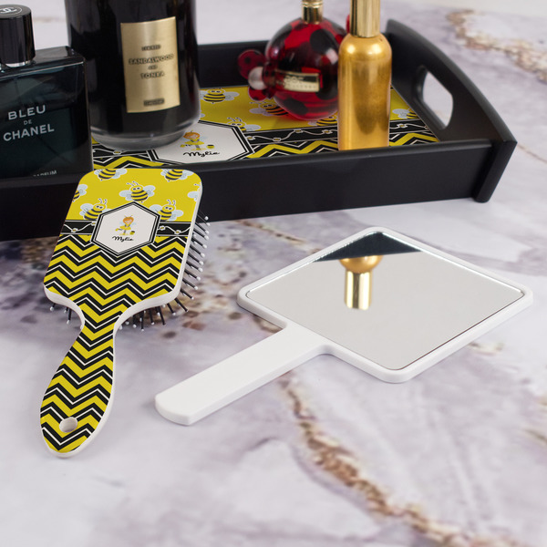 Buzzing Bee Hair Brush - With Hand Mirror