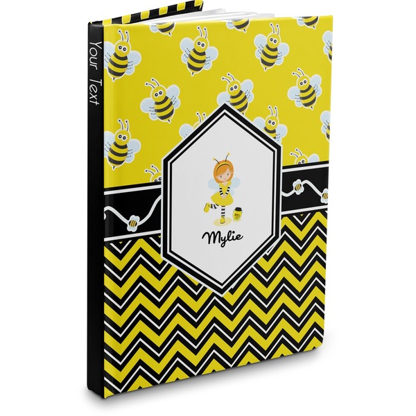 Custom Buzzing Bee Hardbound Journal (Personalized)