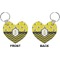 Buzzing Bee Heart Keychain (Front + Back)
