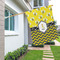 Buzzing Bee House Flags - Double Sided - LIFESTYLE