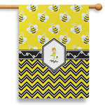 Buzzing Bee 28" House Flag - Double Sided (Personalized)