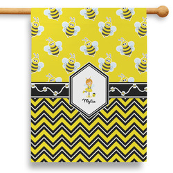 Buzzing Bee 28" House Flag - Double Sided (Personalized)