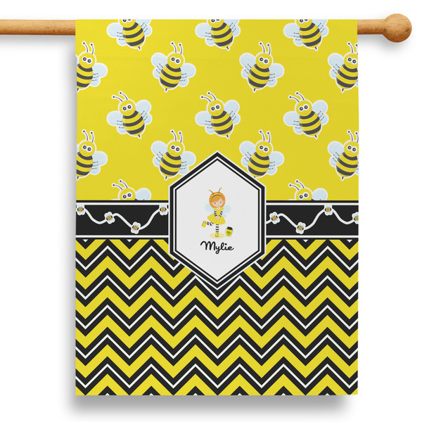 Custom Buzzing Bee 28" House Flag (Personalized)