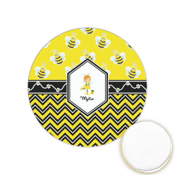 Custom Buzzing Bee Printed Cookie Topper - 1.25" (Personalized)