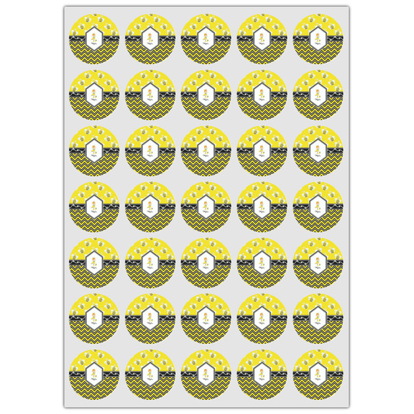 Buzzing Bee Icing Circle - XSmall - Set of 35