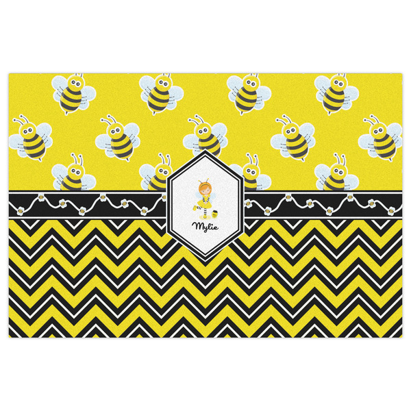 Buzzing Bee Indoor / Outdoor Rug - 2'x3' - Front Flat
