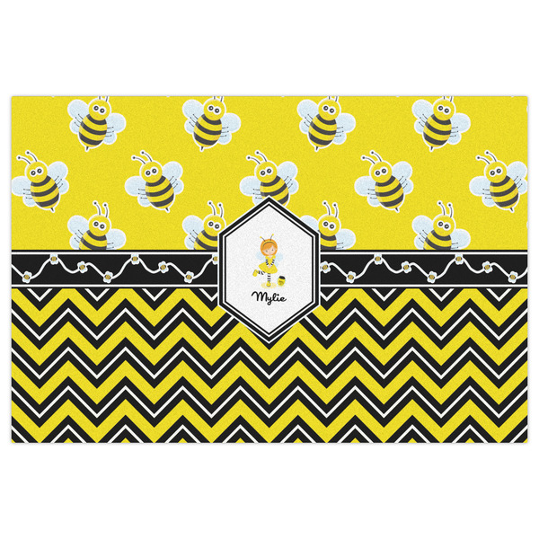 Buzzing Bee Indoor / Outdoor Rug - 4'x6' - Front Flat