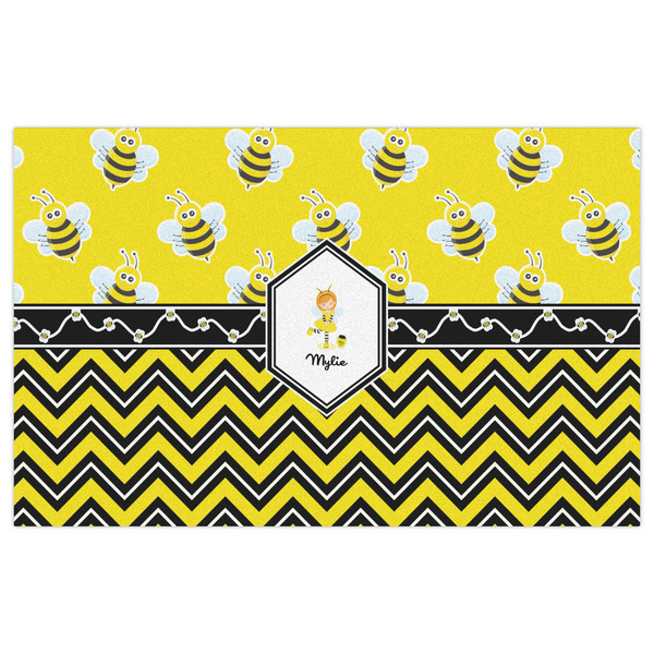 Buzzing Bee Indoor / Outdoor Rug - 5'x8' - Front Flat