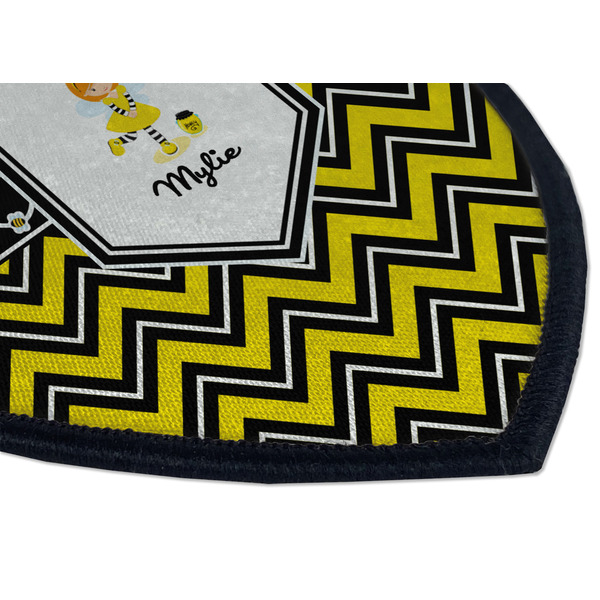 Buzzing Bee Iron on Shield 3 Detail