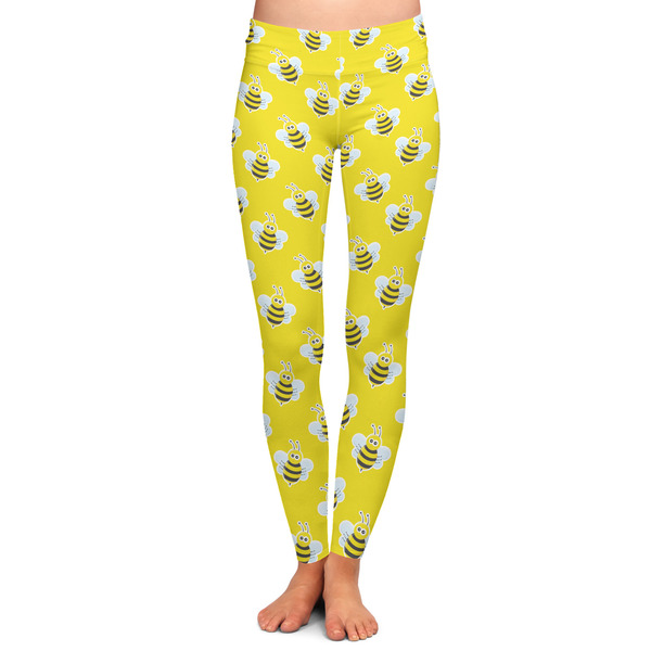 Custom Buzzing Bee Ladies Leggings - Extra Small