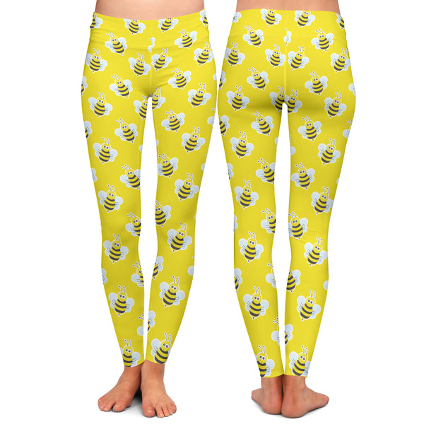 Buzzing Bee Ladies Leggings - Front and Back