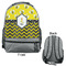 Buzzing Bee Large Backpack - Gray - Front & Back View