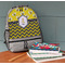 Buzzing Bee Large Backpack - Gray - On Desk