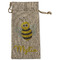 Buzzing Bee Large Burlap Gift Bags - Front