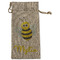 Buzzing Bee Large Burlap Gift Bag - Front (Personalized)