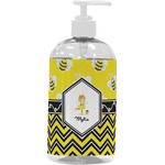 Buzzing Bee Plastic Soap / Lotion Dispenser (16 oz - Large - White) (Personalized)