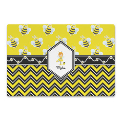 Buzzing Bee Large Rectangle Car Magnet (Personalized)