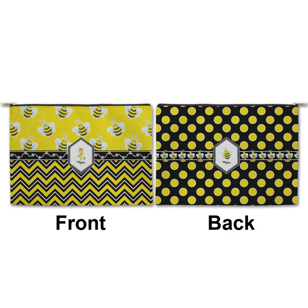 Buzzing Bee Large Zipper Pouch Approval (Front and Back)