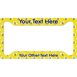 Buzzing Bee License Plate Frame (Personalized)