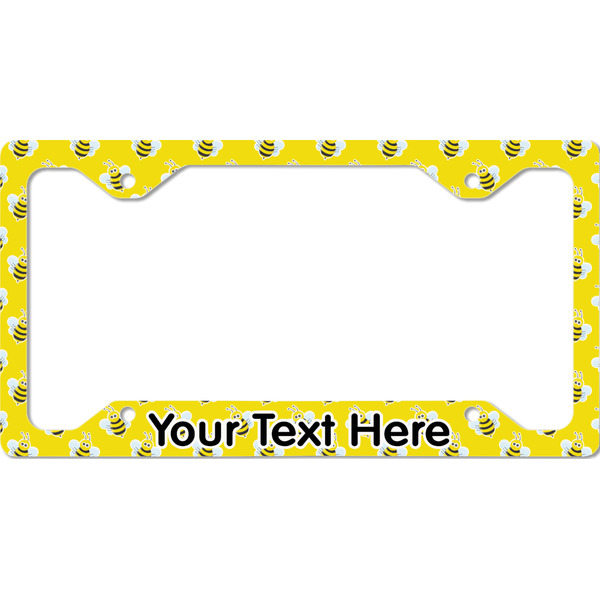 Custom Buzzing Bee License Plate Frame - Style C (Personalized)