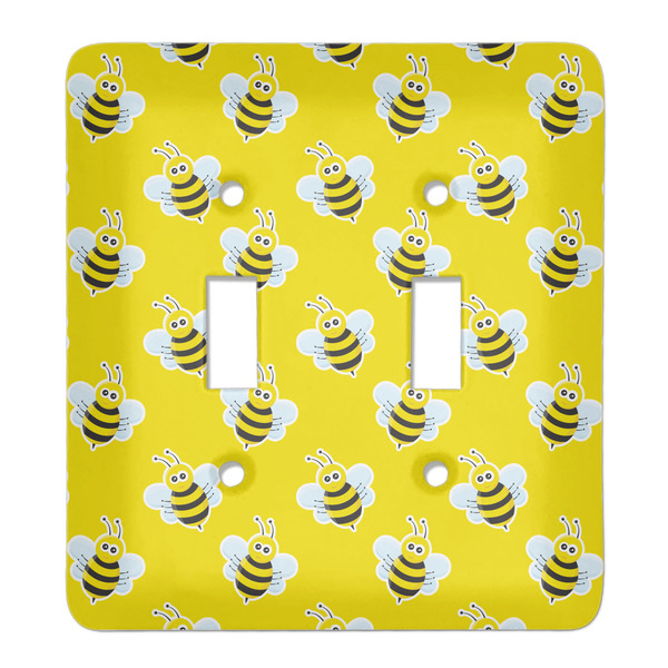 Custom Buzzing Bee Light Switch Cover (2 Toggle Plate)