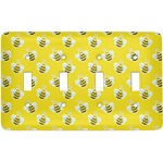 Buzzing Bee Light Switch Cover (4 Toggle Plate)
