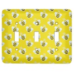 Buzzing Bee Light Switch Cover (3 Toggle Plate)
