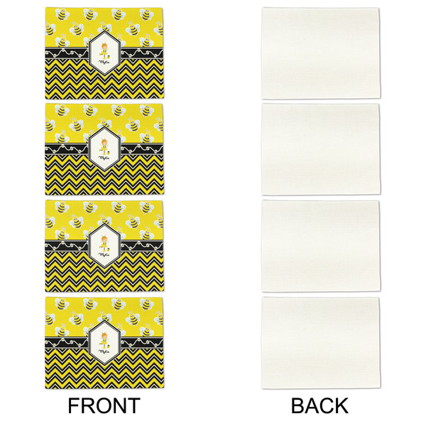 Buzzing Bee Linen Placemat - APPROVAL Set of 4 (single sided)