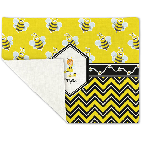 Buzzing Bee Linen Placemat - Folded Corner (single side)