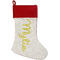 Buzzing Bee Linen Stockings w/ Red Cuff - Front