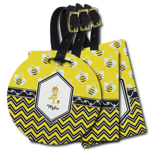 Custom Buzzing Bee Plastic Luggage Tag (Personalized)