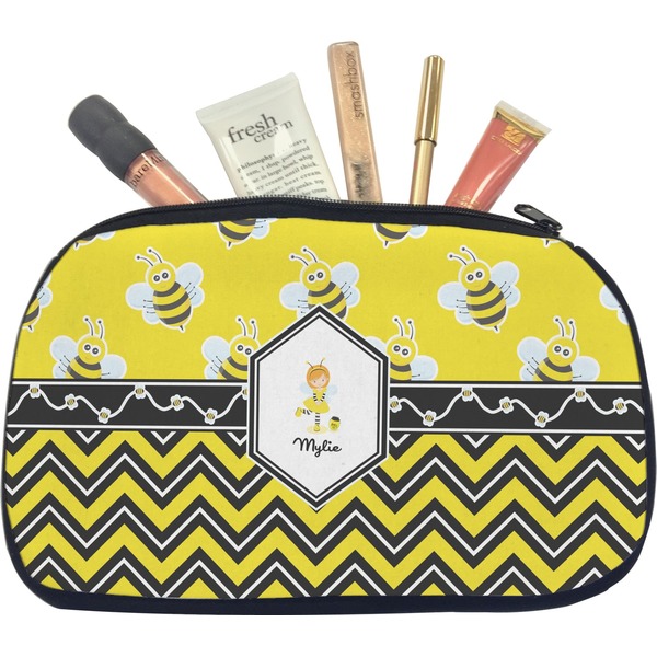 Custom Buzzing Bee Makeup / Cosmetic Bag - Medium (Personalized)
