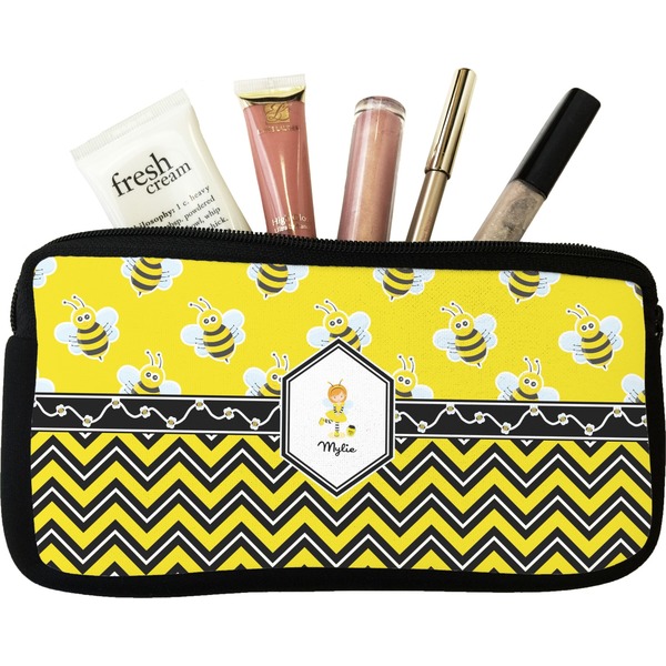 Custom Buzzing Bee Makeup / Cosmetic Bag - Small (Personalized)