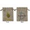 Buzzing Bee Medium Burlap Gift Bag - Front & Back (Personalized)