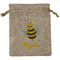Buzzing Bee Medium Burlap Gift Bag - Front (Personalized)