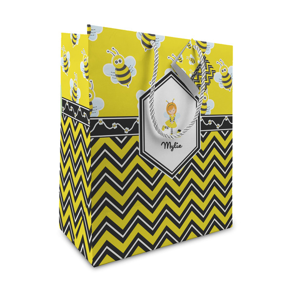 Custom Buzzing Bee Medium Gift Bag (Personalized)