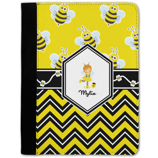 Custom Buzzing Bee Notebook Padfolio - Medium w/ Name or Text