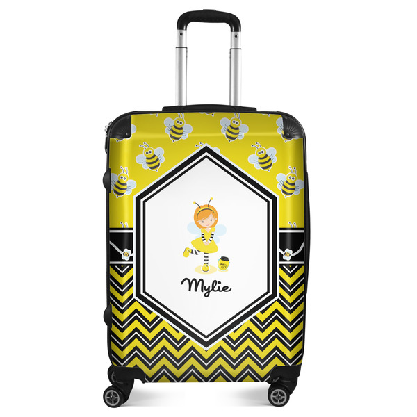 Custom Buzzing Bee Suitcase - 24" Medium - Checked (Personalized)