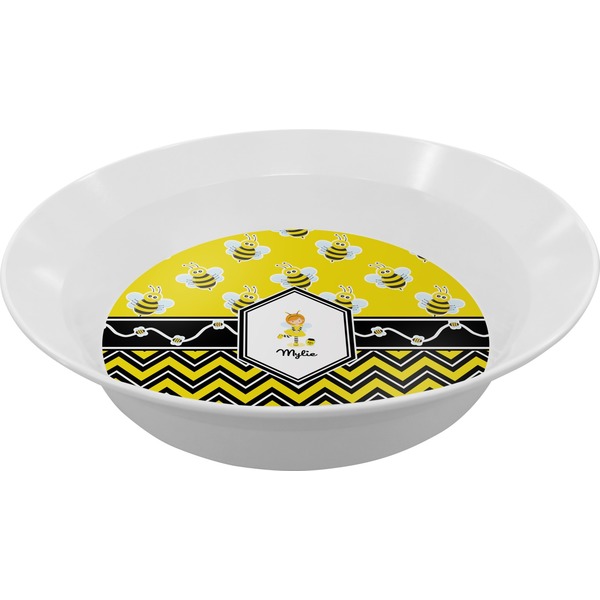 Custom Buzzing Bee Melamine Bowl (Personalized)