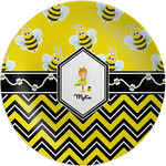 Buzzing Bee Melamine Salad Plate - 8" (Personalized)
