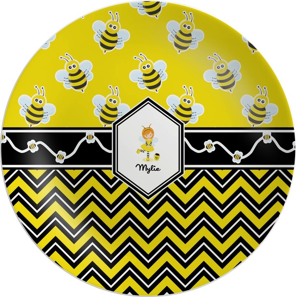 Custom Buzzing Bee Melamine Plate (Personalized)
