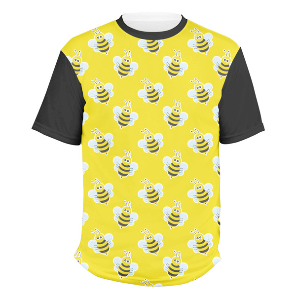 Custom Buzzing Bee Men's Crew T-Shirt - Large