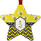 Buzzing Bee Metal Star Ornament - Front